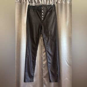 WHBM chocolate brown metallic like denim